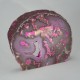 Agate Cut Base slice, pink with Crystal Centre  ~13cm