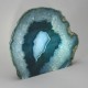 Agate Cut Base slice, turquoise with Crystal Centre  ~16cm