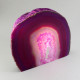 Agate Cut Base slice, Pink with Crystal Centre  ~15cm