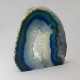 Agate Cut Base slice, Blue with Crystal Centre  ~13cm