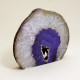 Agate Cut Base slice, Purple with Crystal Centre  ~11cm