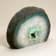 Agate Cut Base slice, Turquoise with Crystal Centre  ~11cm