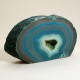 Agate Cut Base slice, Turquoise with Crystal Centre  ~13cm
