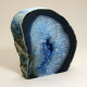 Agate Cut Base slice, Blue with Crystal Centre  ~11cm