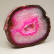 Agate Thick Slice, Pink with Crystal Centre  ~12cm