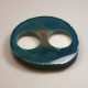 Agate Tea Light, 2 hole, Turquoise ~ length 12cm.