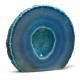 Agate Cut Base slice, Turquoise with Crystal Centre  ~12cm
