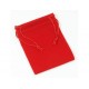 Suede Pouch, Red, Bag of 40
