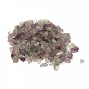 Drillled Gem Chip, Rainbow Fluorite, approx. 50g