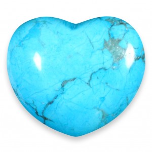 Heart, Howlite - Turquoise