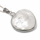 Pendant, Heart, Quartz, 2-stone