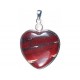 Pendant, Heart, Red Jasper, 2-stone