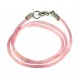 Necklace, Polyester Cord, Pink - 16"