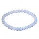 Round Bead Bracelet, Blue Lace Agate, 6mm