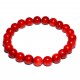 Round Bead Bracelet, Red Bamboo Coral, 8mm