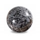 Sphere, Medium, Obsidian - Snowflake
