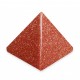 Pyramid, Goldstone - Red, Mini, ~25mm