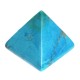 Pyramid, Howlite - Turquoise, Medium, ~40mm