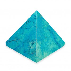 Pyramid, Howlite - Turquoise, Large, ~50mm