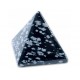 Pyramid, Obsidian - Snowflake, Mini, ~25mm