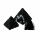 Pyramid, Obsidian - Snowflake, Small, ~30mm
